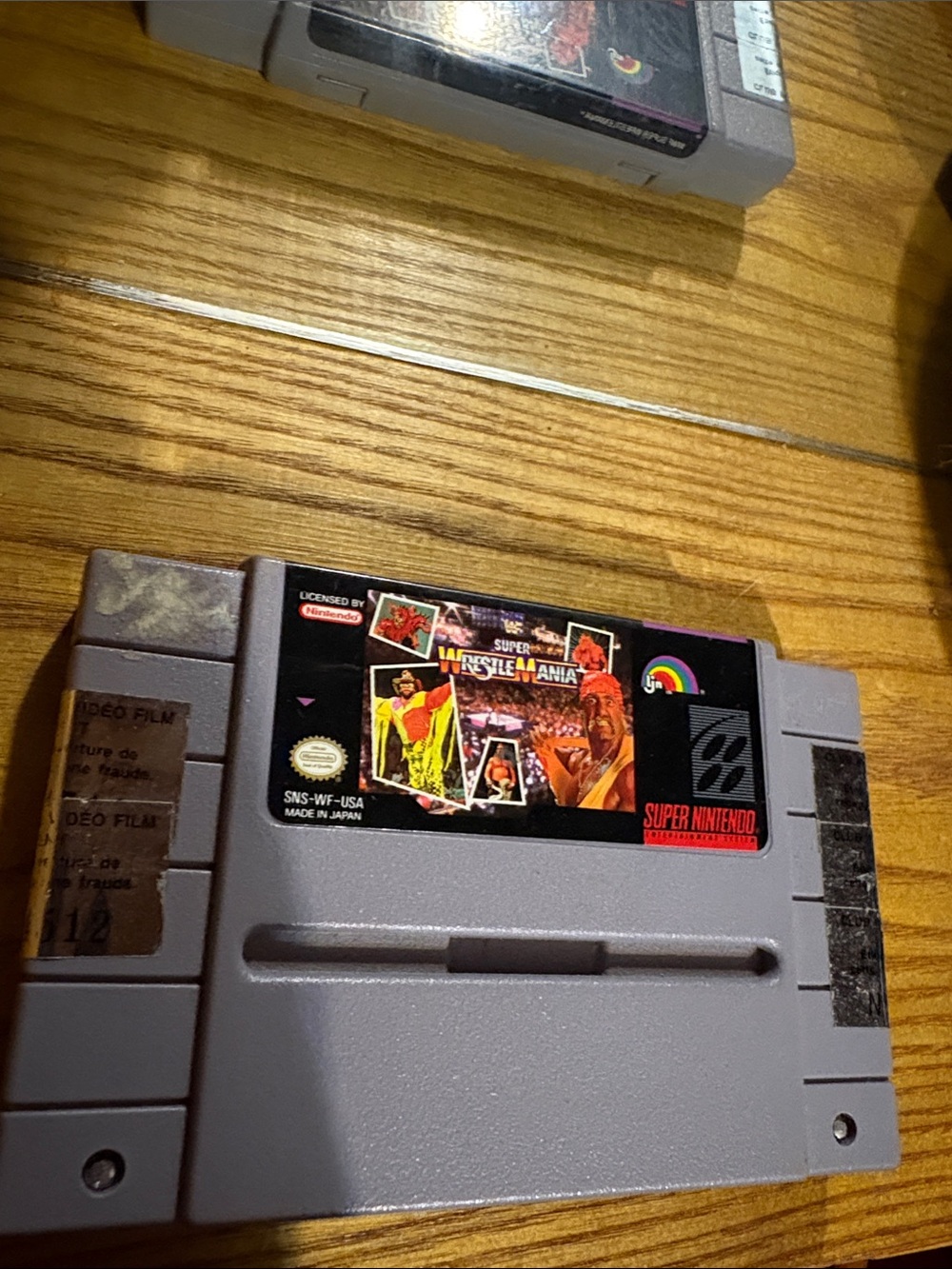 Nintendo Gray SNES Super WrestleMania Game Cartridge